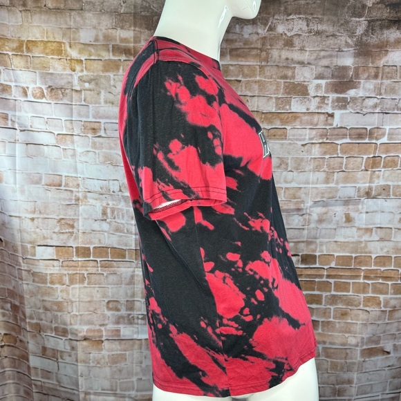 Hollister Men’s Short Sleeve Sport Knit Tie-Dye T-Shirt - Size: XL - Red / Black - Picture 3 of 7